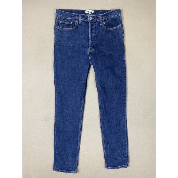 Re/Done Originals Jeans‎ Womens 30 Blue 90s Skinny High Rise Ankle Crop - Picture 1 of 14